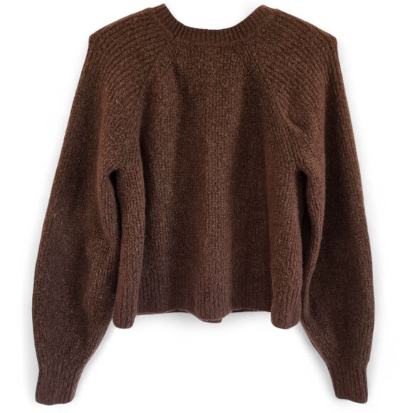 Athleta Womens Layover Crew Sweater Brown Merino Wool Blend Size Medium - Picture 4 of 15